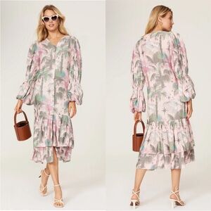 Lobo Rosa Palm Tree Print EUC RTR Size Large $395